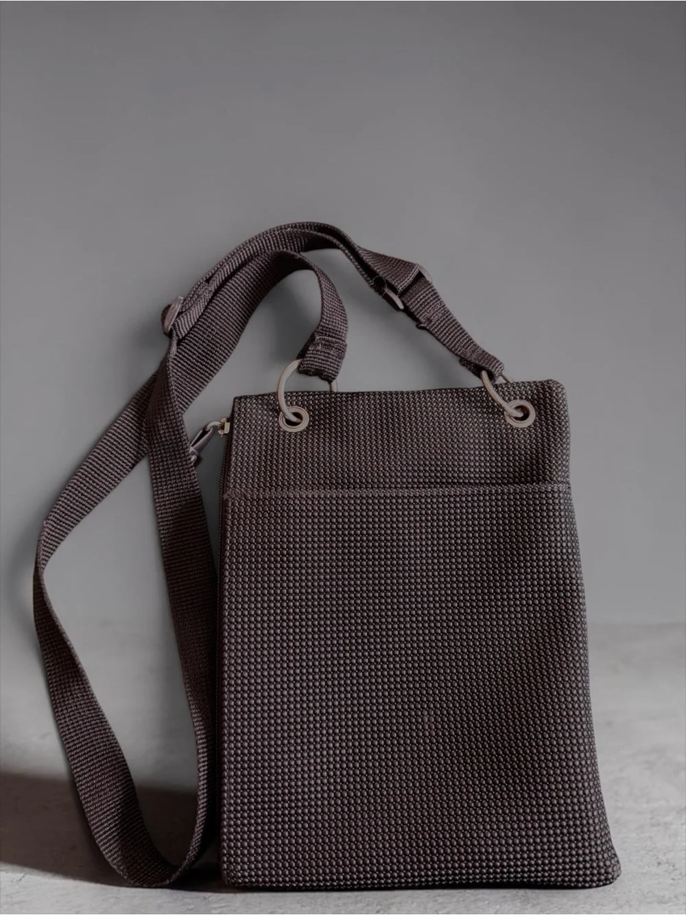 Urban Outfitters UO2 Black Textured Crossbody Bag Minimalist Utility Travel Bag